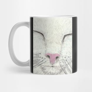 white cat face Mug